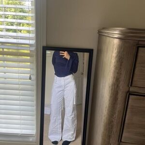 Zara white cargo jeans